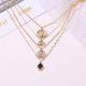 Metal Multilayer Necklace Idol Angel Pendant