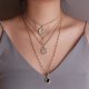 Metal Multilayer Necklace Idol Angel Pendant