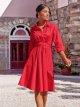 Women's Lace-up Shirt Elegant Dress