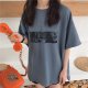 Hong Kong Style Super Fire Cec Short-sleeved T-shirt Female Korean Style Tide Ins Hong Kong Style Lazy Style Loose Top